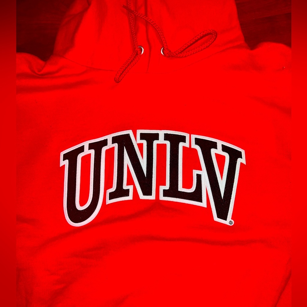 UNLV University of Nevada Las Vegas, size large red hoodie. Brand new, worn once